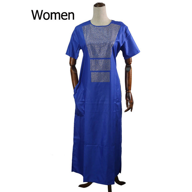 style: 2 Style, Size: 2XL - H&D African Couple Clothes Suits Long Dresses For Women Afri