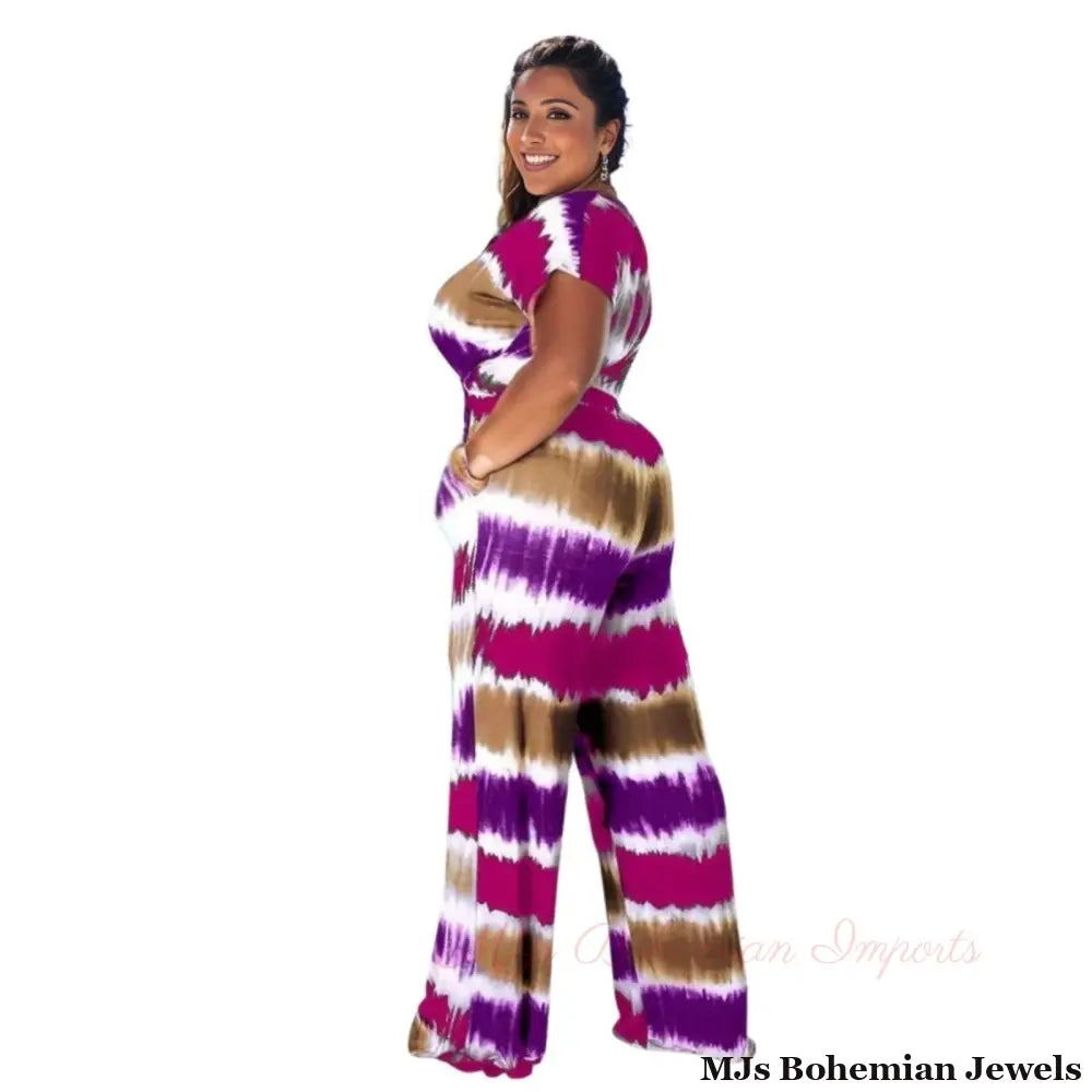 1XL Purple Tie Dye Outfit Set