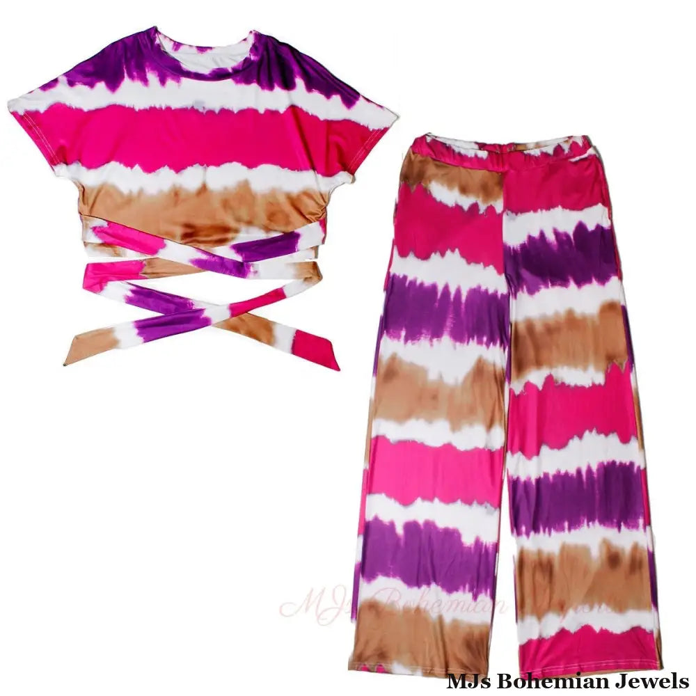 1XL Purple Tie Dye Outfit Set