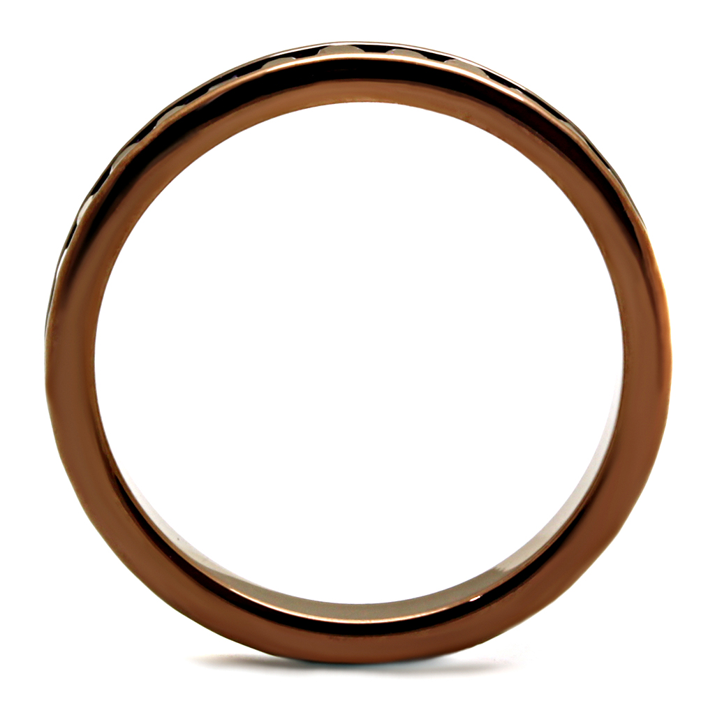 3W1137 - IP Coffee light Brass Ring with AAA Grade CZ in Brown