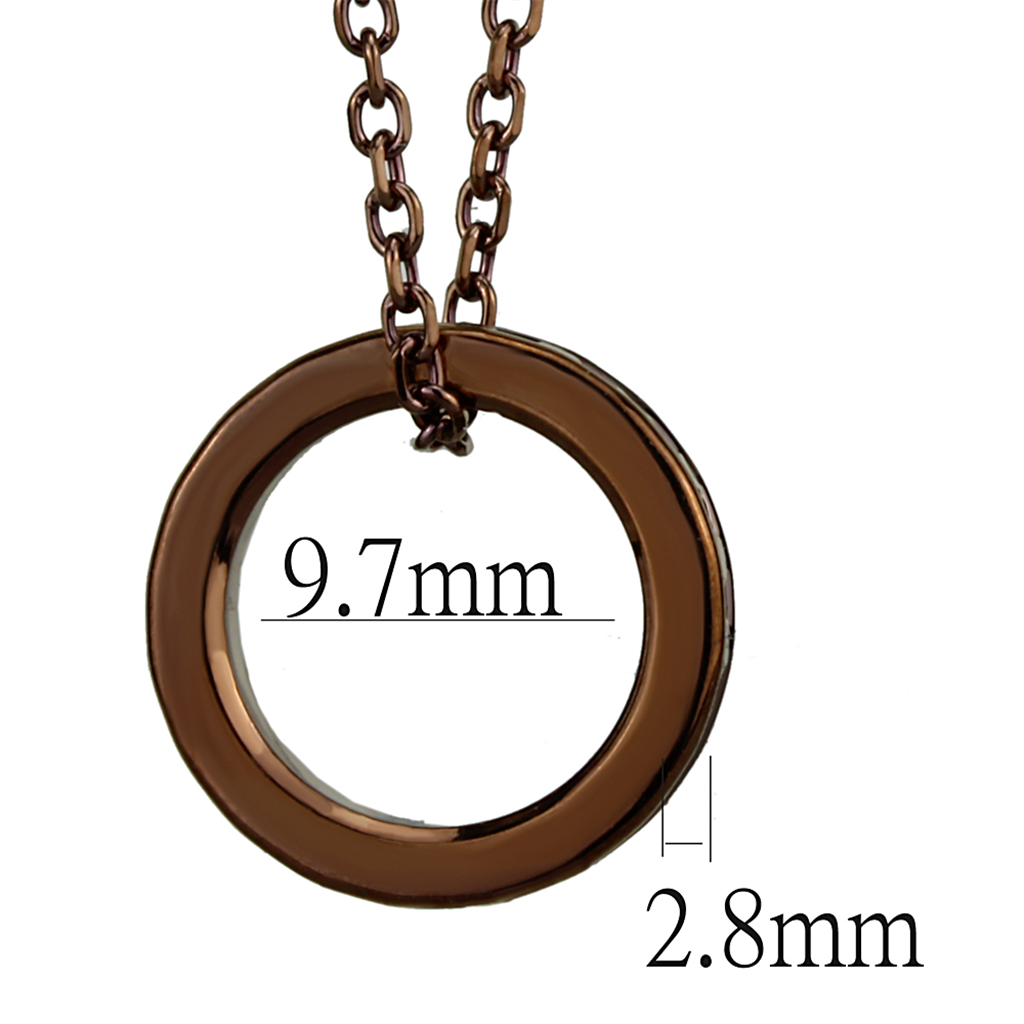 3W1143 - IP Coffee light Brass Chain Pendant with Top Grade Crystal in Light Coffee