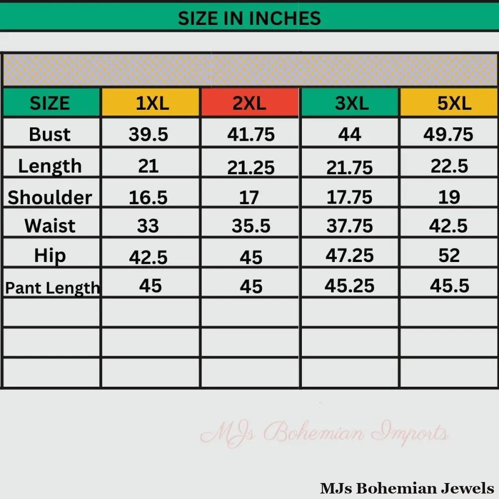 3XL Striped Top Pants Set