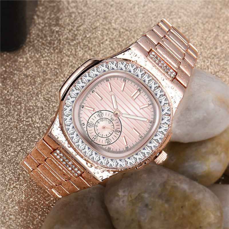 Men's Luxury Diamond Watches - Fashion Alloy Brand Gifts