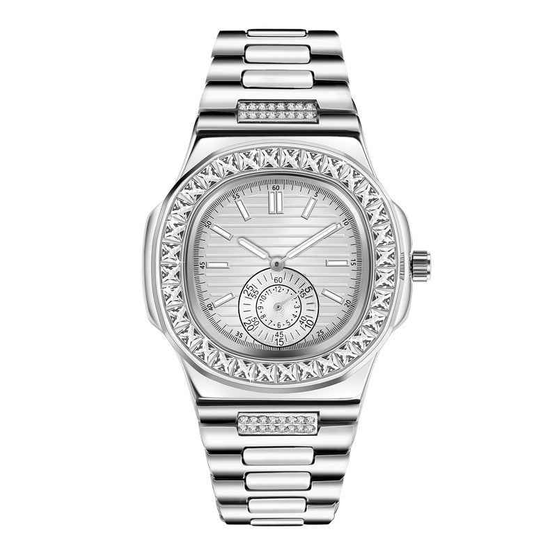 Men's Luxury Diamond Watches - Fashion Alloy Brand Gifts