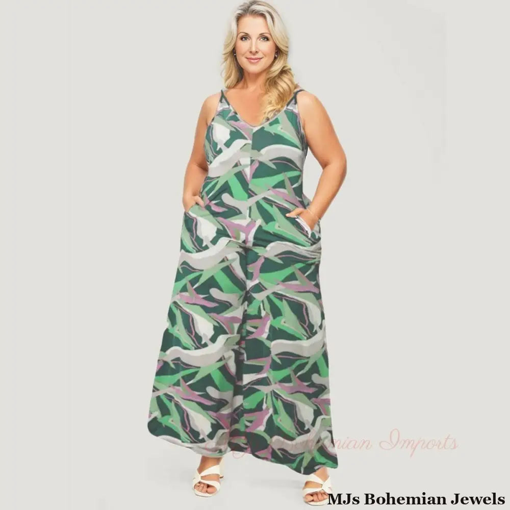5XL Green Cami Romper