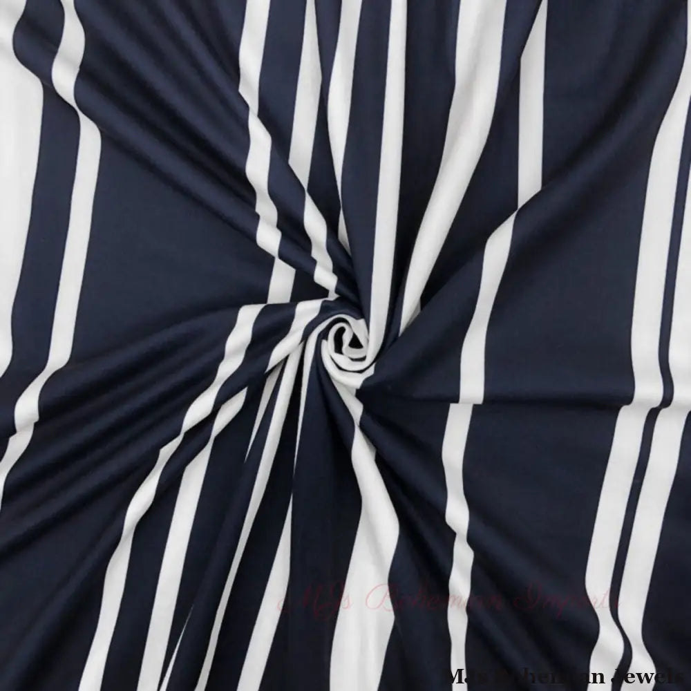 5XL Navy Stripe Outfit Set