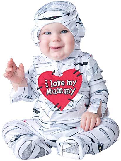 Fun World InCharacter Costumes Baby s I Love My Mummy Costume White Large