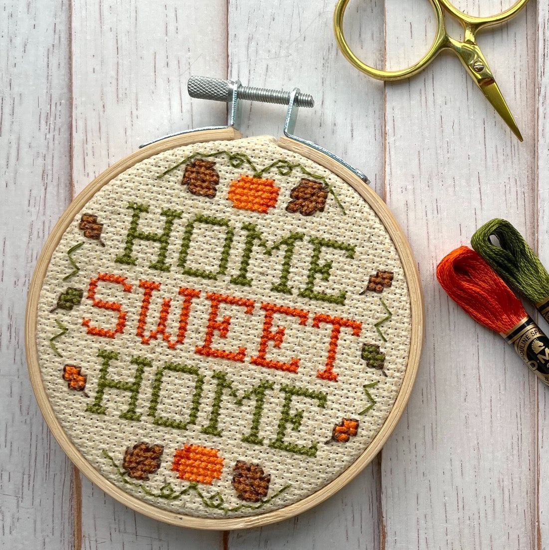 Home Sweet Home Fall Counted Cross Stitch DIY KIT