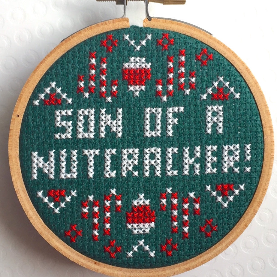 Son of a Nutcracker Ornament Counted Cross Stitch DIY KIT Beginner