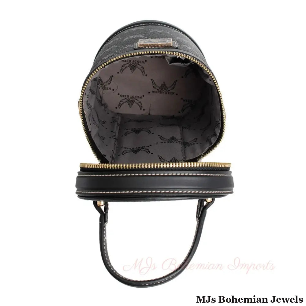 Black Top Handle Barrel Clutch