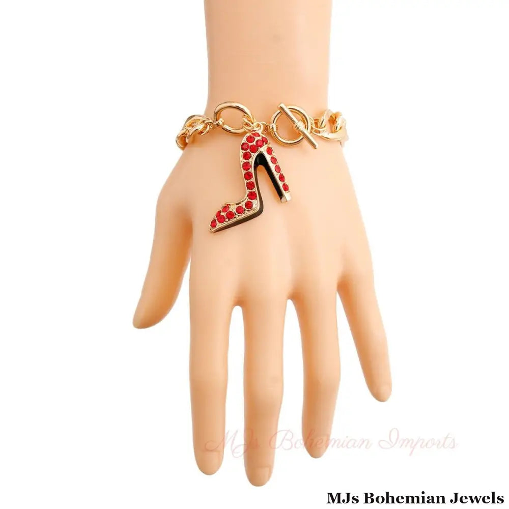 Bling Boutique High Heel Red Bracelet