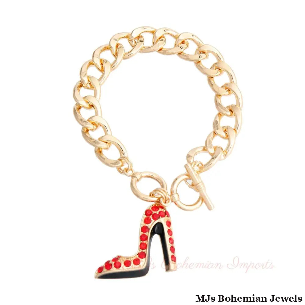 Bling Boutique High Heel Red Bracelet