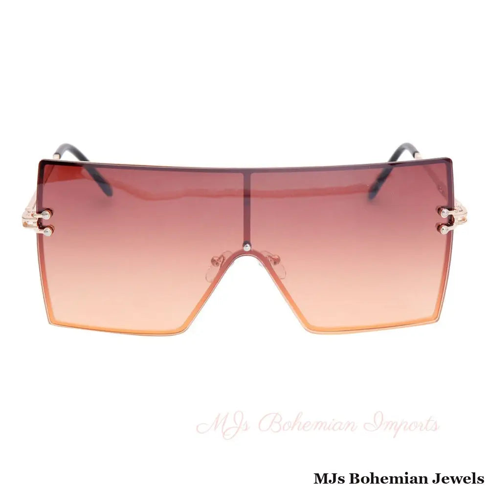 Brown Gradient Square Visors