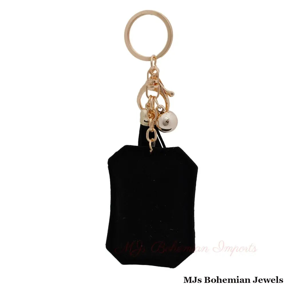 C Black Keychain Bag Charm