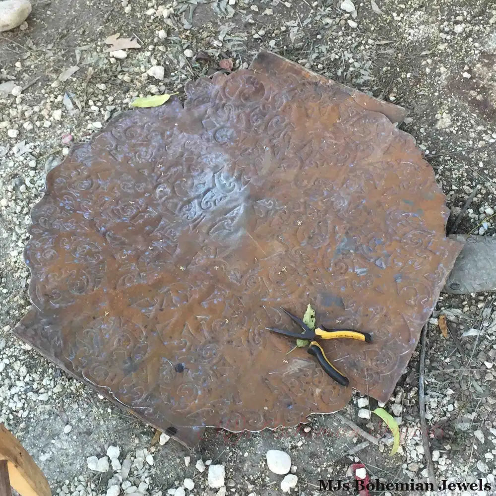 Cardinal on Branch, Painted Haitian Steel Drum Wall Art