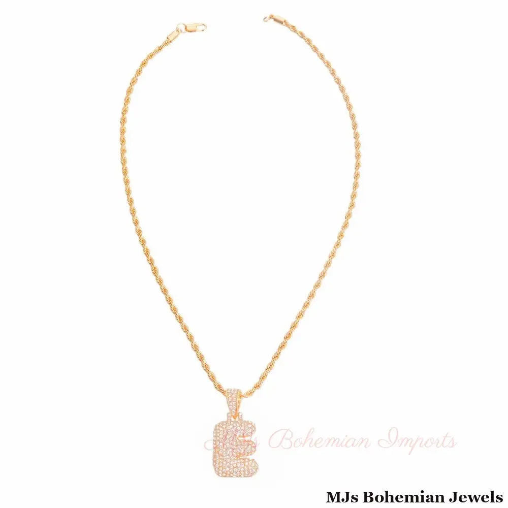 E Initial Necklace