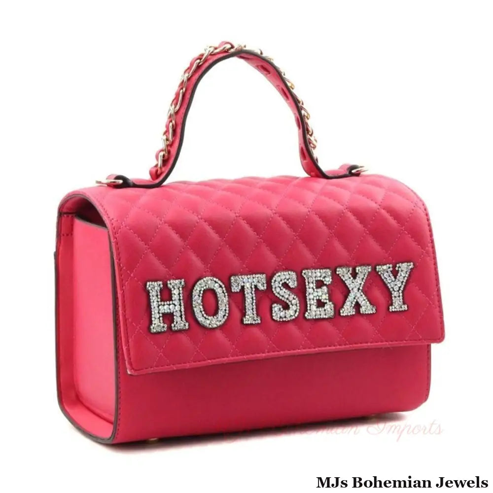 Fuchsia HOT SEXY Quilted Satchel Set