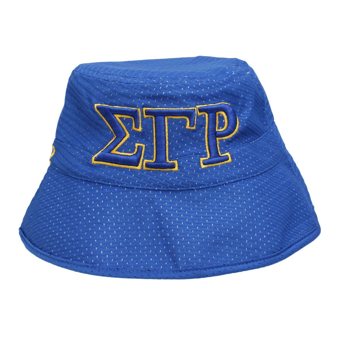 SGRHO Sorority Yellow Mesh Embroidered Bucket Hat