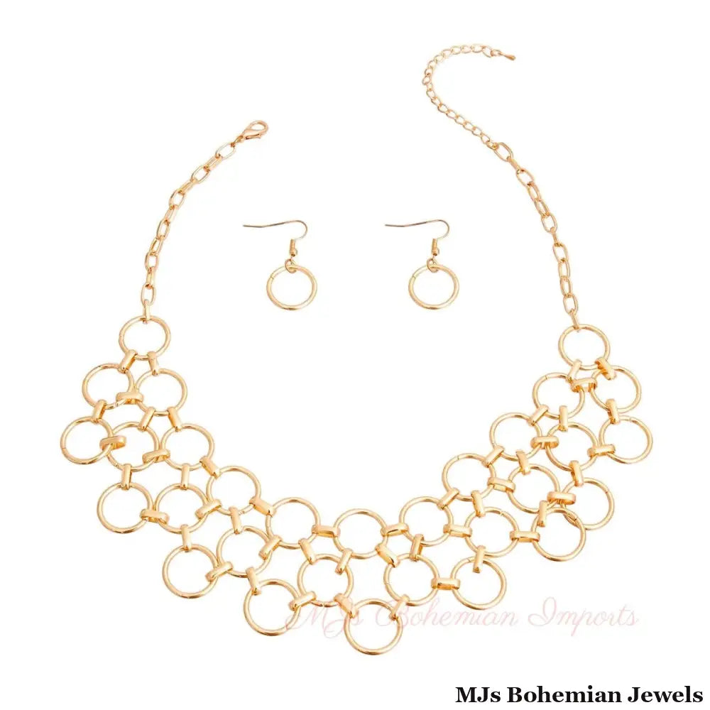 Gold Ring Collar Choker