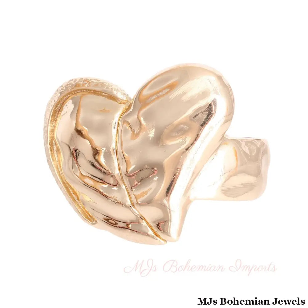 Hammered Gold Chunky Cuff