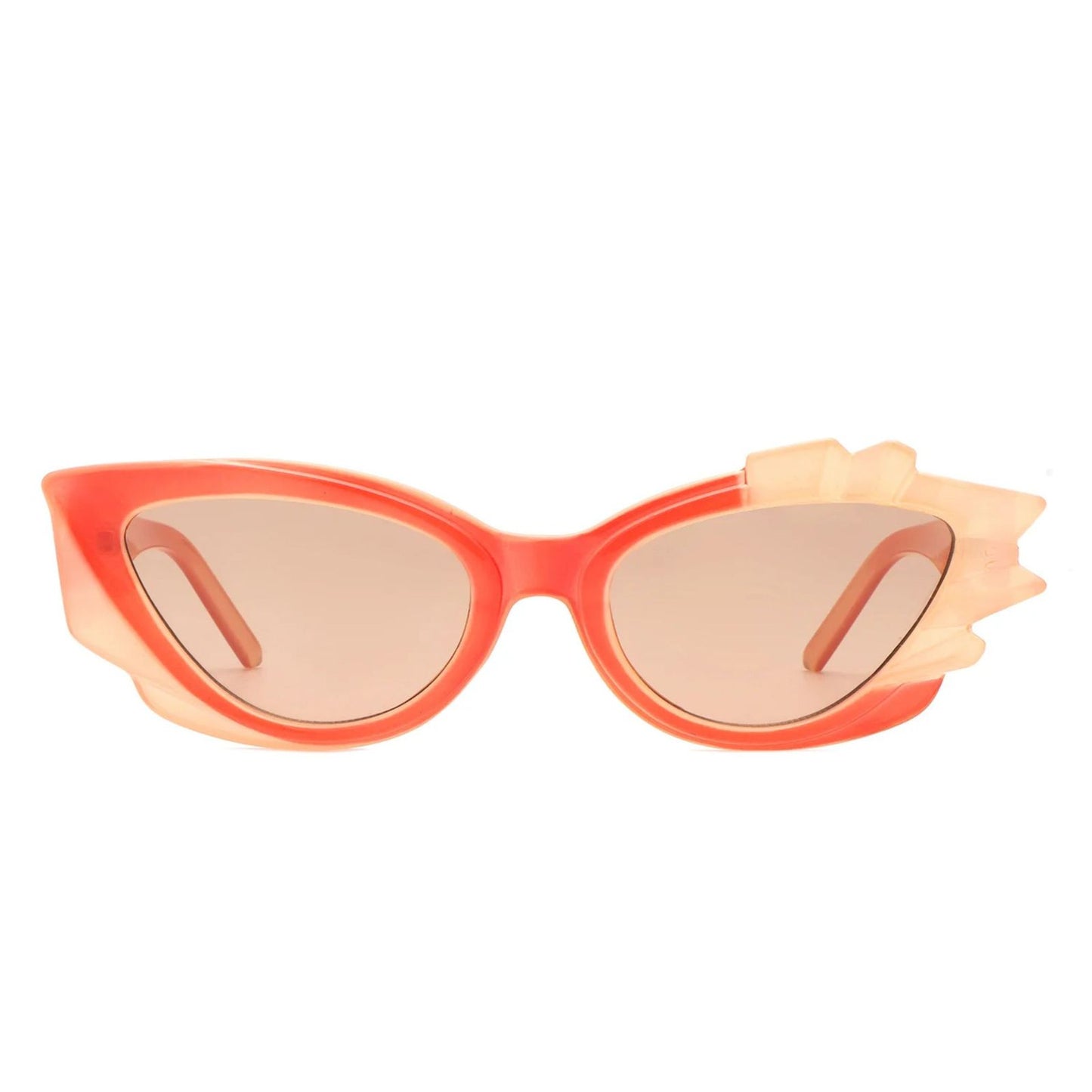 Sunglasses Orange Flame Irregular Cat Eye Women