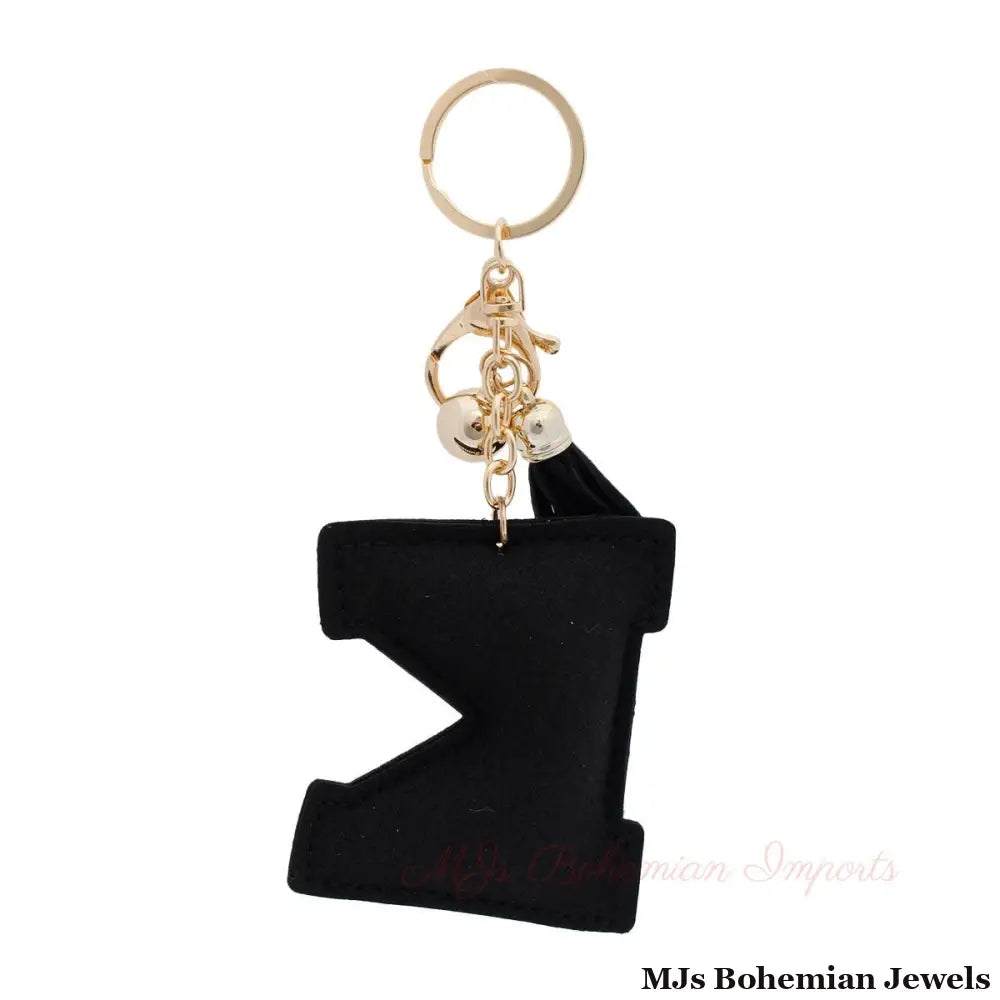 K Black Keychain Bag Charm