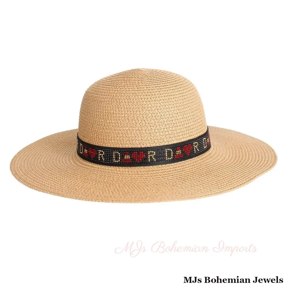 Khaki Designer D Panama Hat