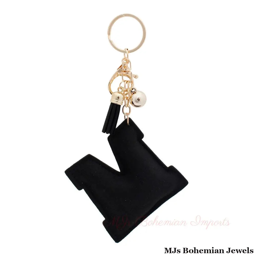 M Black Keychain Bag Charm