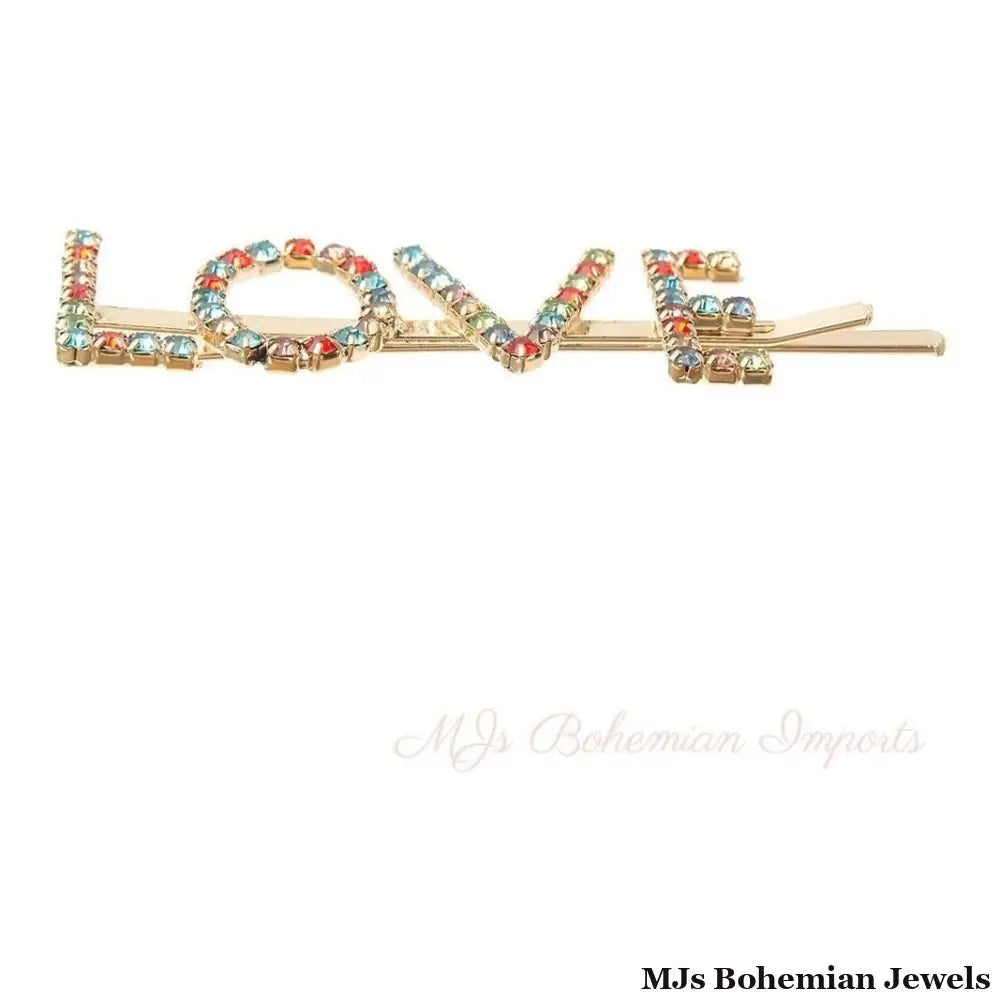 Multi Color LOVE Bobby Pin