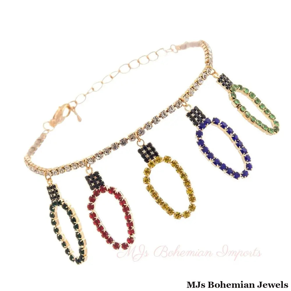 Multi Xmas Light Bulb Bracelet