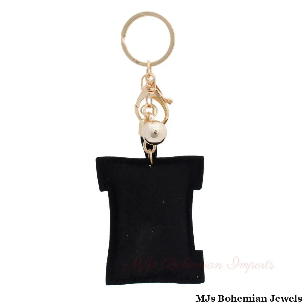 N Black Keychain Bag Charm