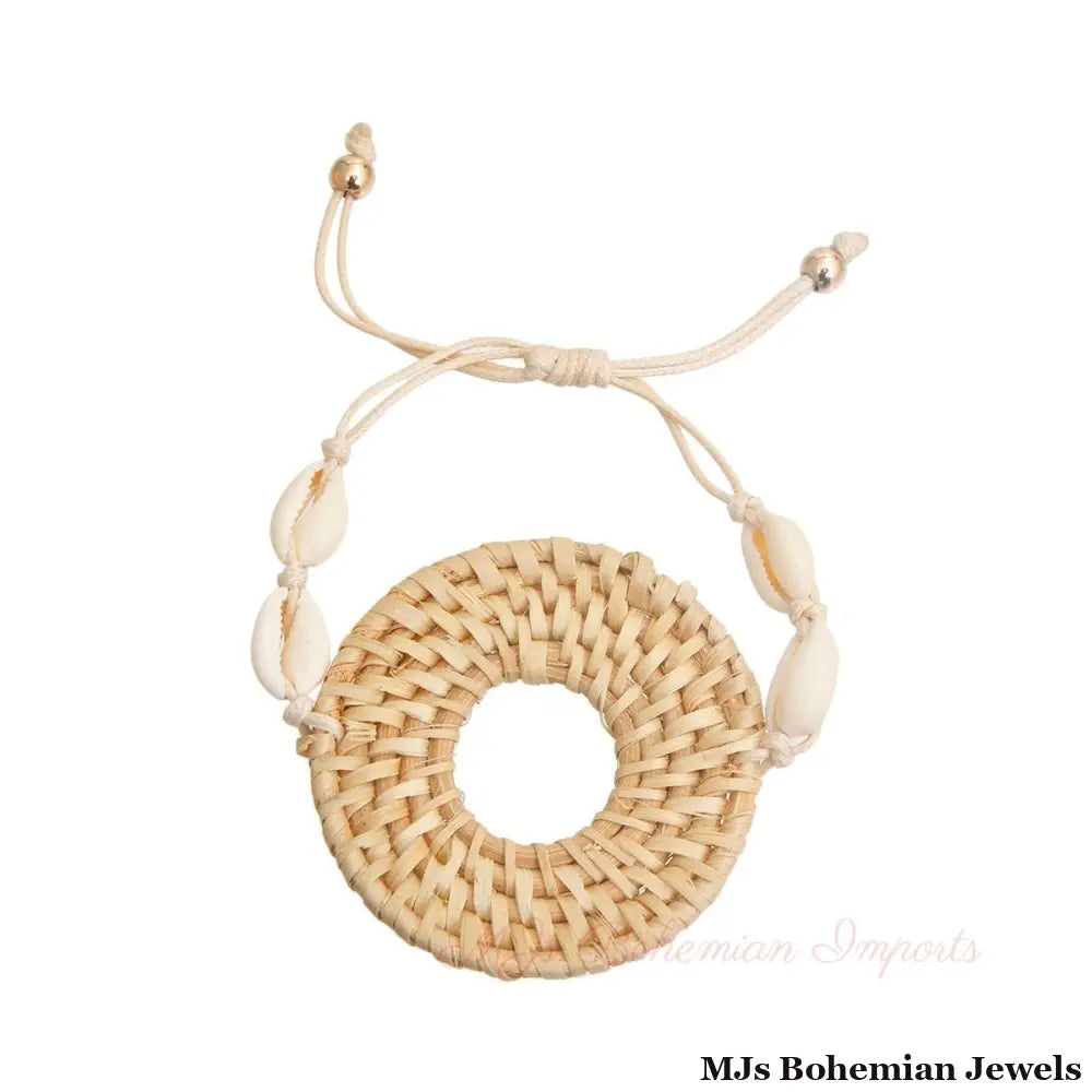 Natural Woven Ring Shell Bracelet