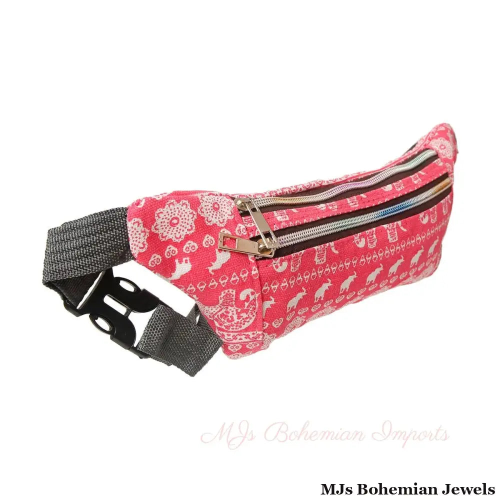 Pink Elephant Boho Fanny