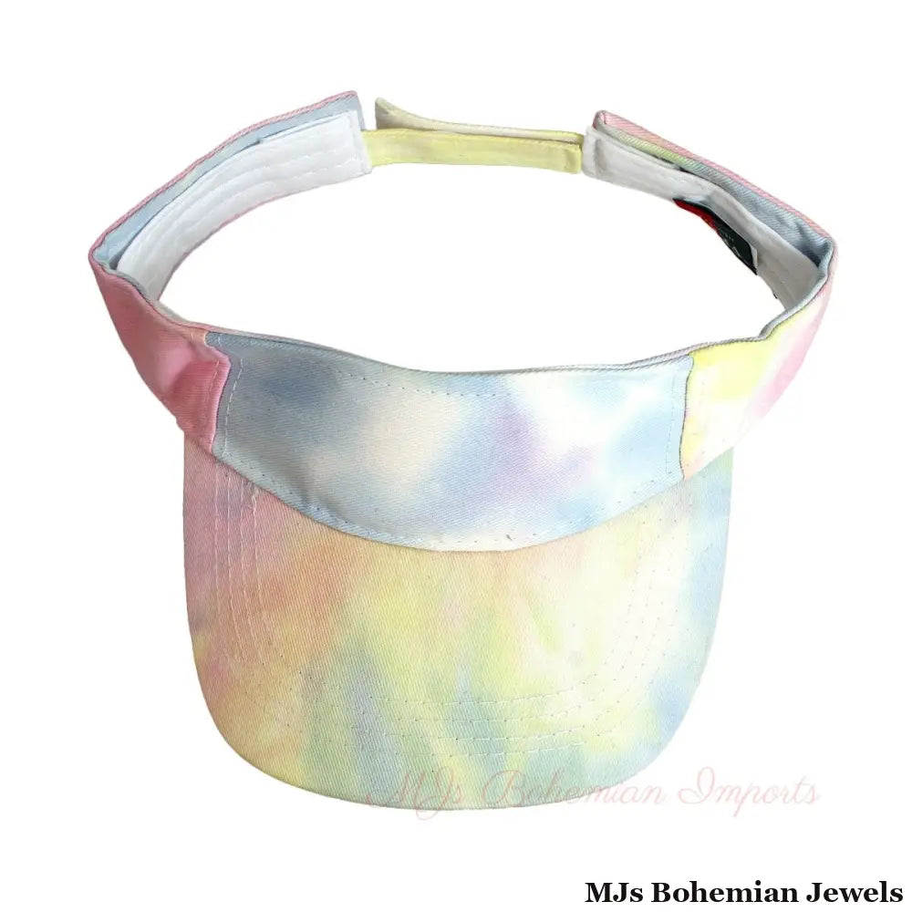 Rainbow Tie Dye Visor Hat