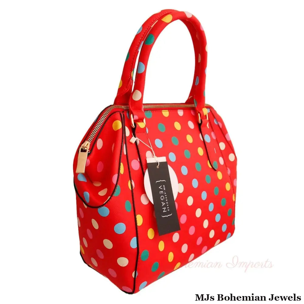 Red Polka Dot Handbag Set