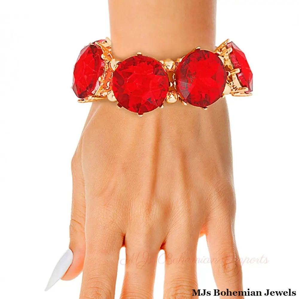 Red Round Crystal Bracelet