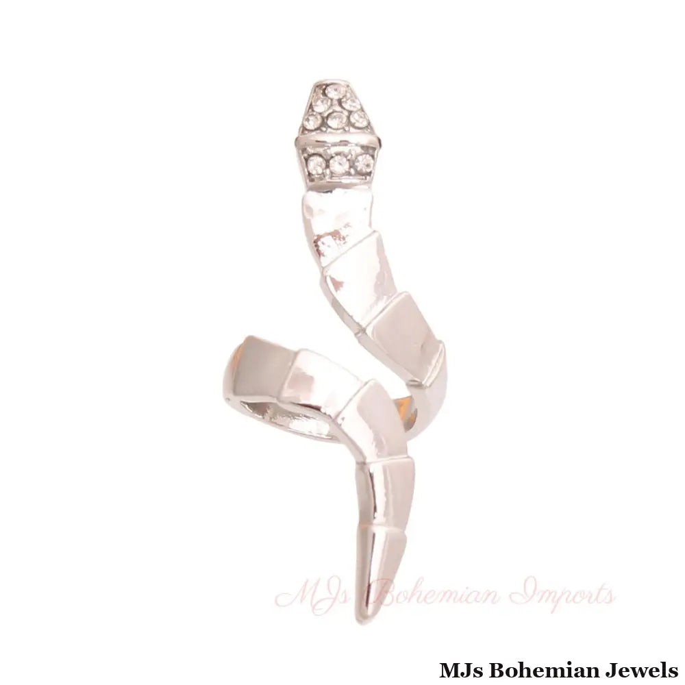 Silver Graduated Wrap Snake Ring