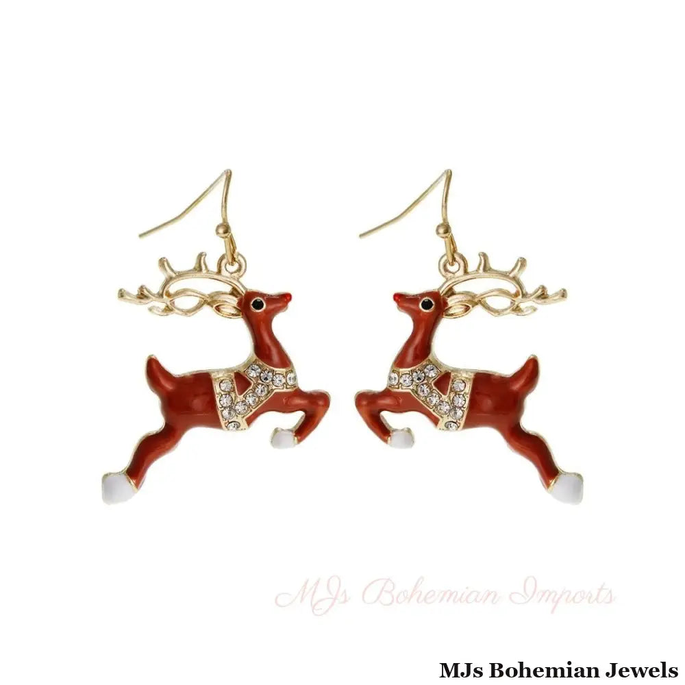 Spread Joy with Reindeer Fish Hook Earrings