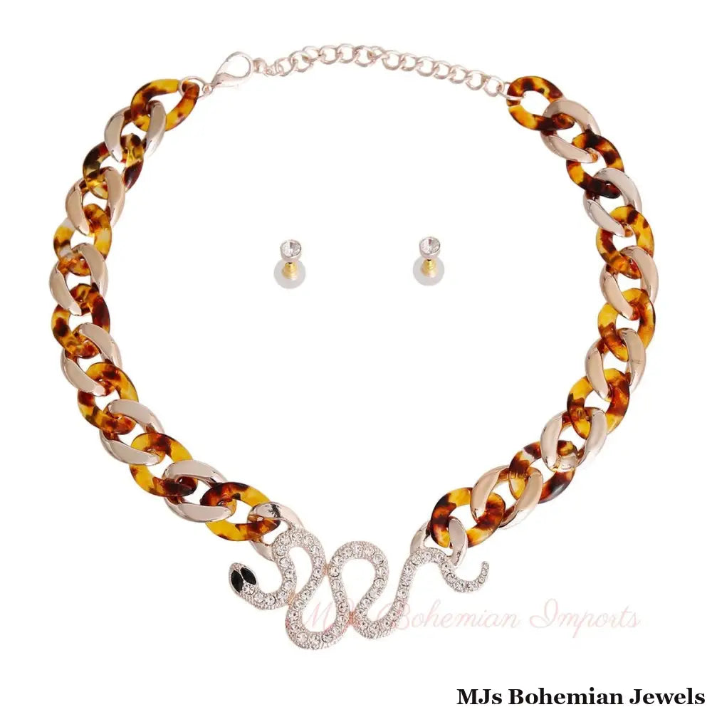 Tortoiseshell Treasures: Snake Necklace