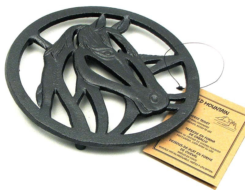 Old Mountain Horse Trivet Cast Iron