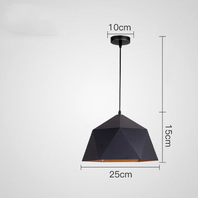 Color: Black, Size: Small - Colorful Geometric Creative Small Hanging Lamps