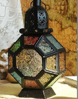 Moroccan Portable Wrought Iron Wind Lantern Candle Holder