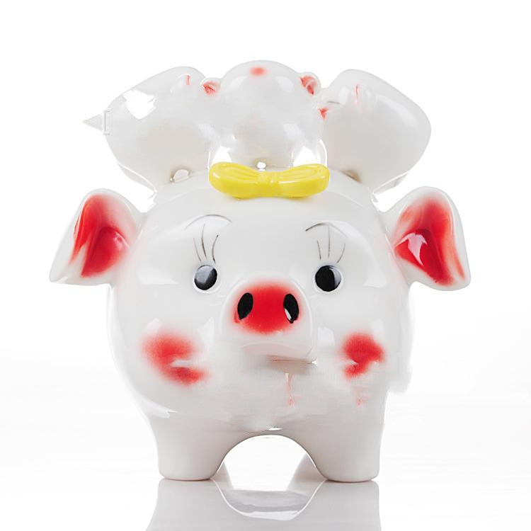 Ceramic Decoration Five Pig Piggy Bank