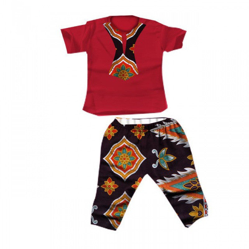 African Boy Suit Cotton Batik Printed Fabric