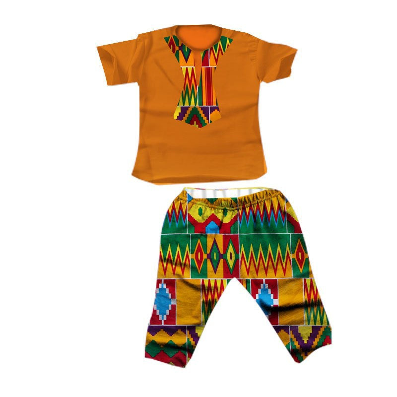 African Boy Suit Cotton Batik Printed Fabric