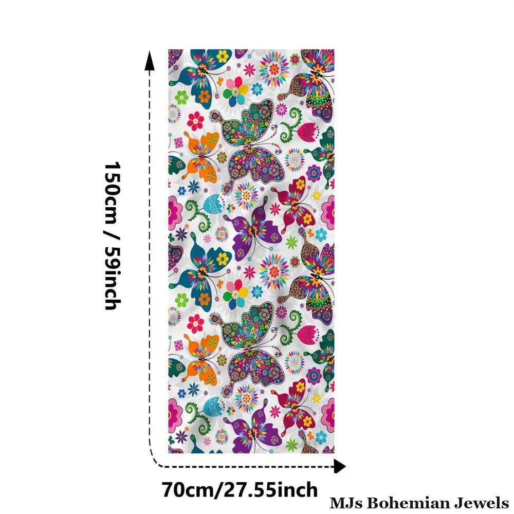 1pc Colorful Butterfly Beach Towels; Quick Drying Microfiber Beach Blanket; Super Soft; For Travel Swim Pool Diving Surfing Yoga Camping; 59 "x27.5"; Beach Accessories