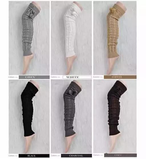 POMPOM LOVE Adorable Knee High Socks