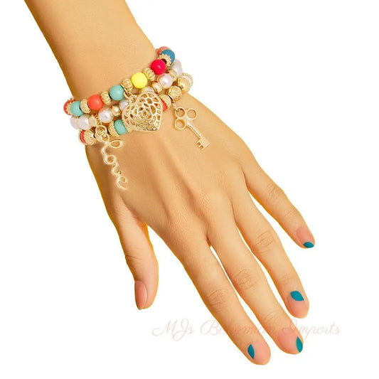 3 Strand Multi Love Bracelets