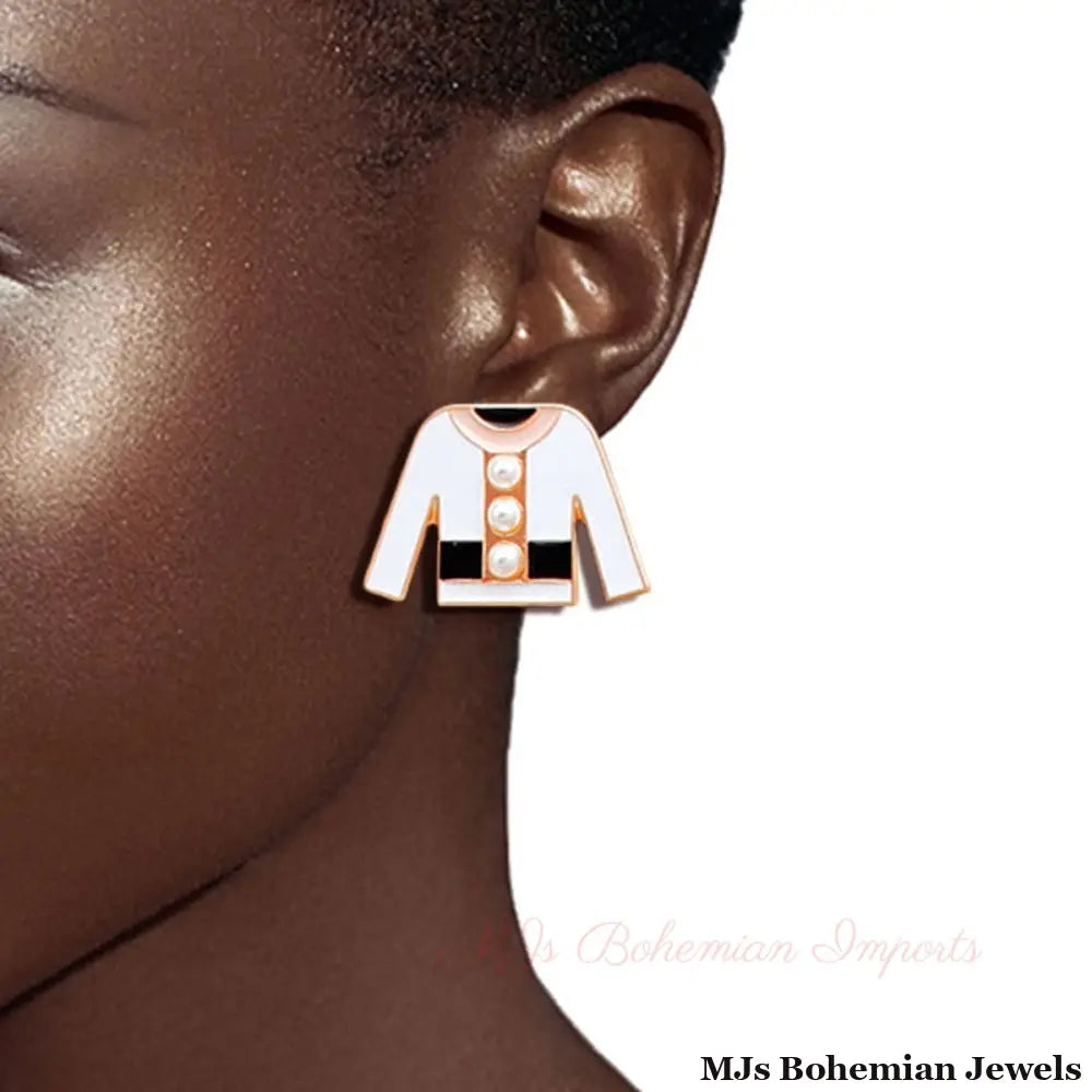 3Pcs Designer-Inspired Lady Silhouette and Charm Stud Sets