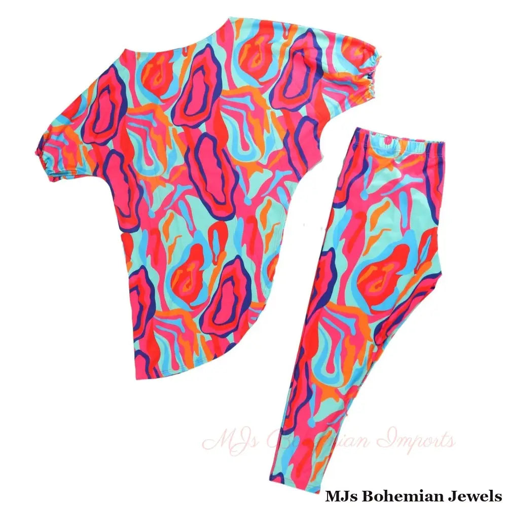 4XL Rainbow Asymmetric Set